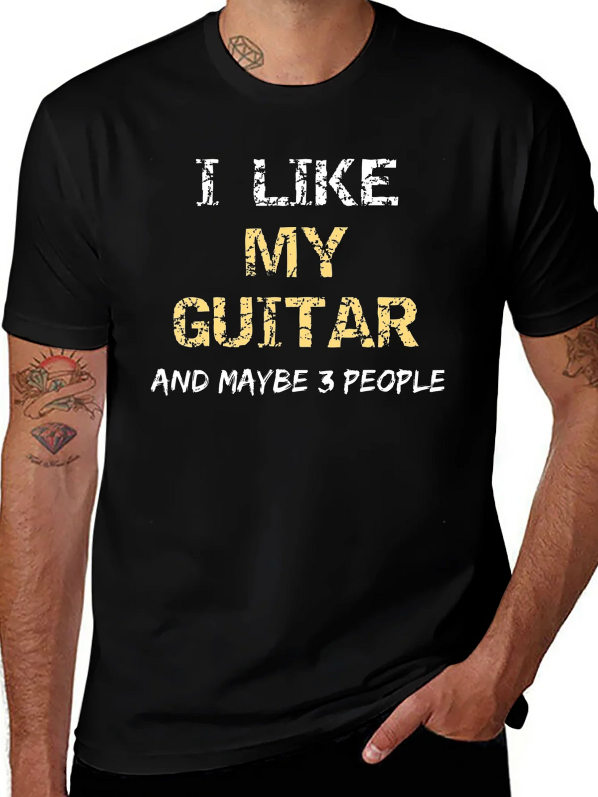 I Like My Guitar T-Shirt - Musician Humor Tee product image 1
