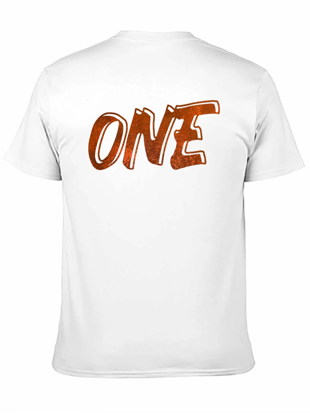 Distressed ONE Graphic Tee - Black Cotton Casual Shirt product image 2