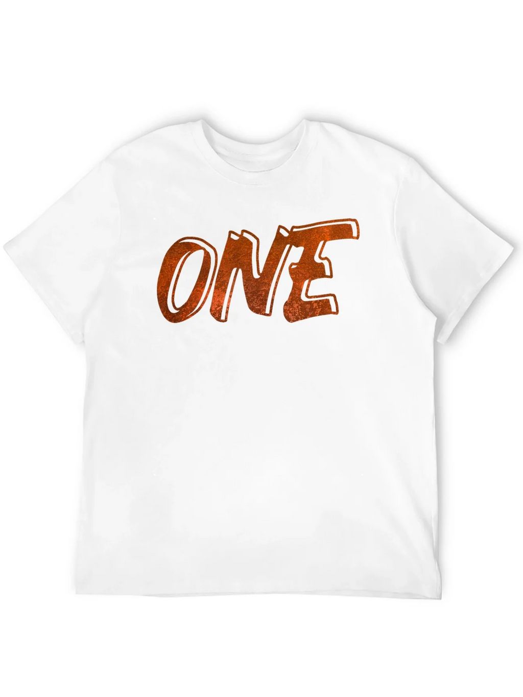 Distressed ONE Graphic Tee - Black Cotton Casual Shirt product image 3