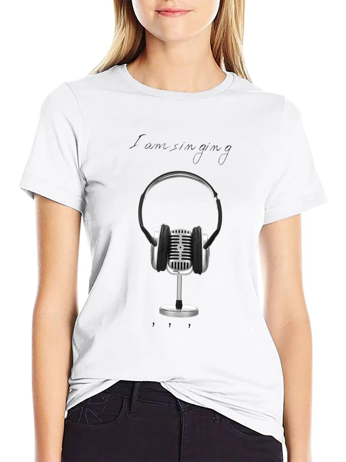 Retro Microphone & Headphones Graphic Tee - Black product image 11