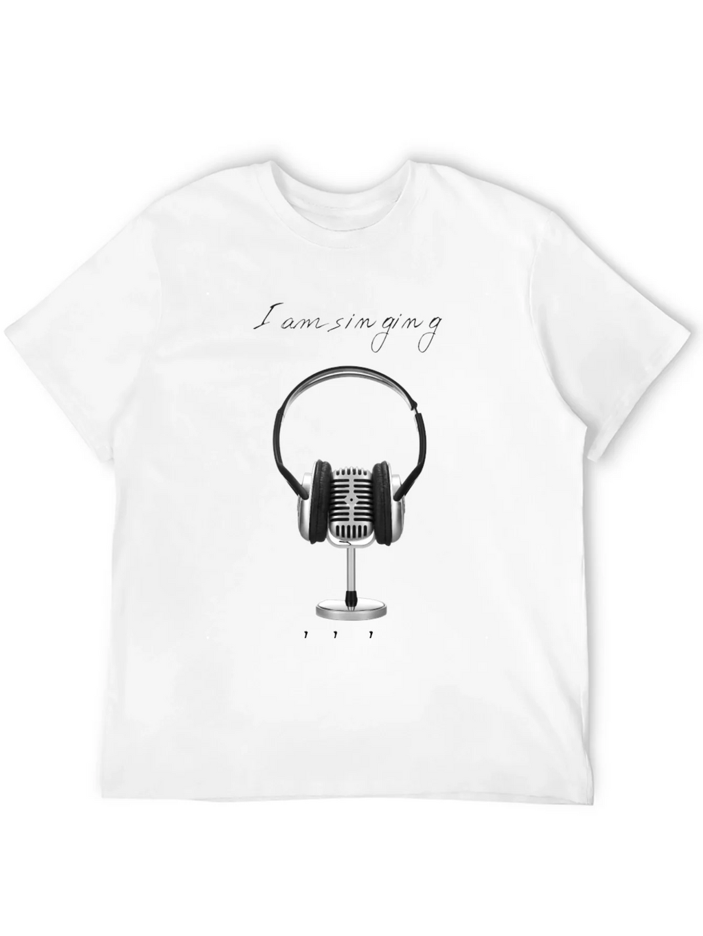Retro Microphone & Headphones Graphic Tee - Black product image 3