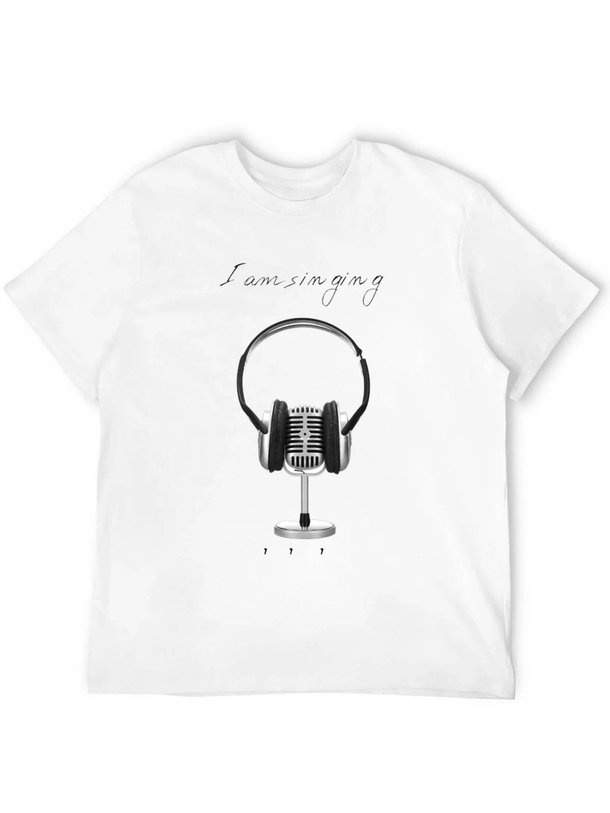 Retro Microphone & Headphones Graphic Tee - Black product image 3