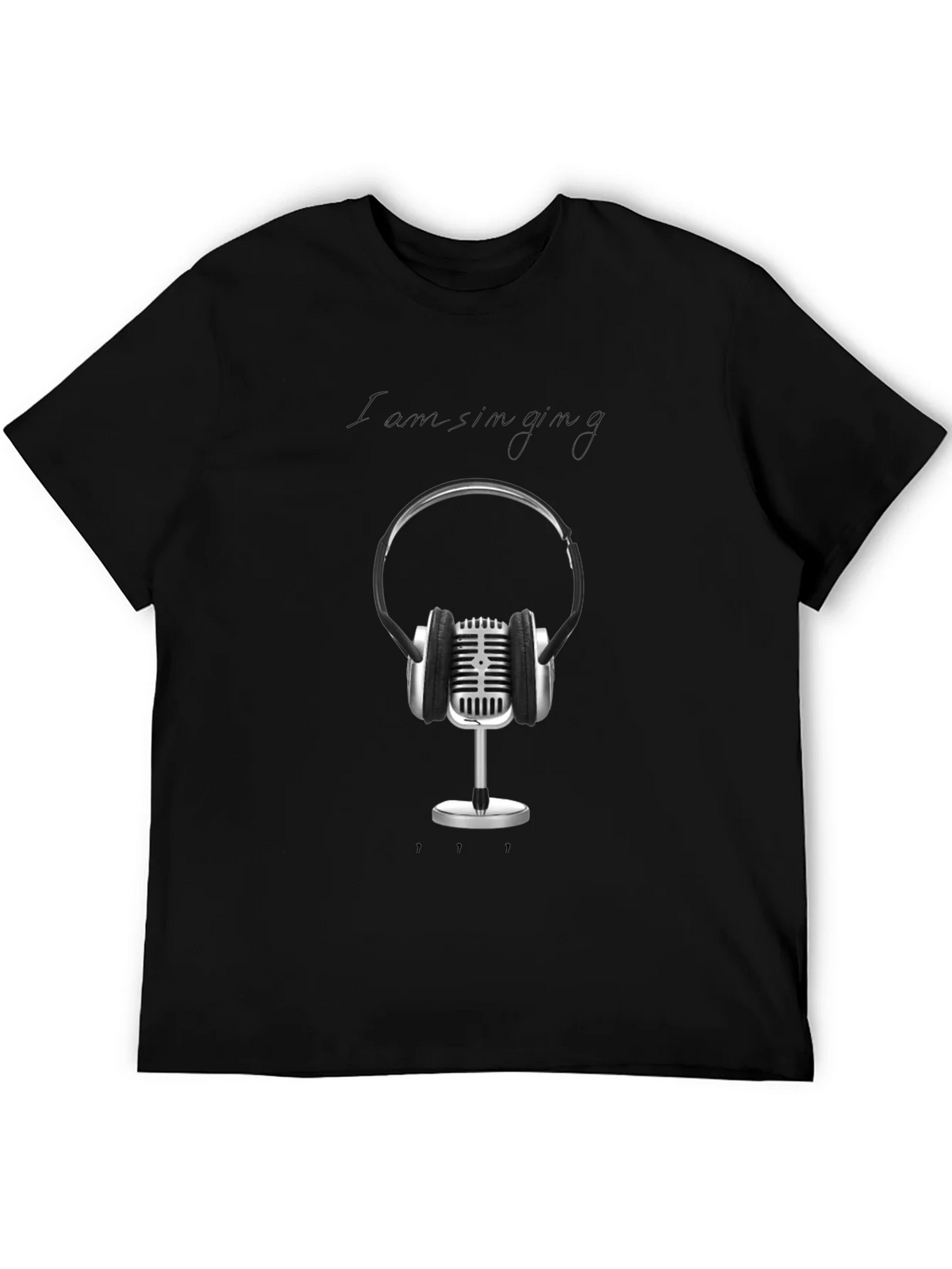 Retro Microphone & Headphones Graphic Tee - Black product image 8