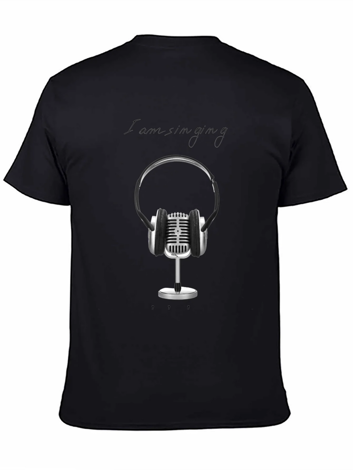 Retro Microphone & Headphones Graphic Tee - Black product image 7