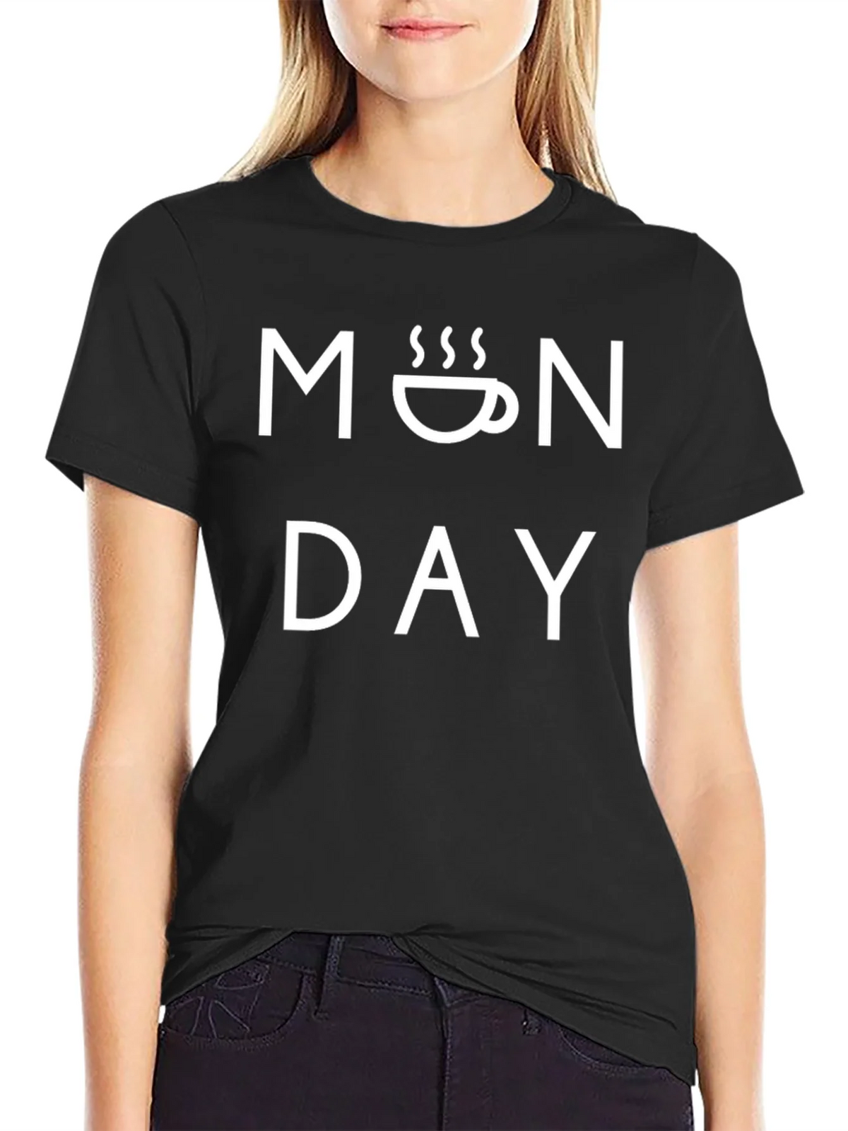 Monday Coffee T-Shirt - Mens Black Graphic Tee product image 5