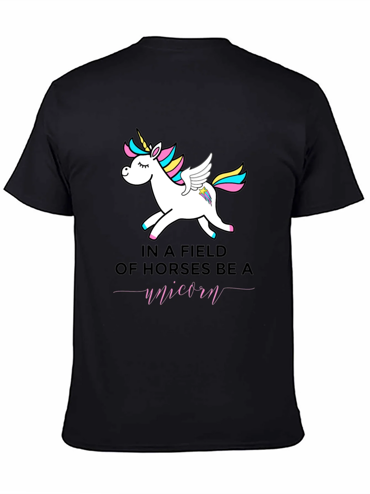Be a Unicorn T-Shirt - Black product image 7