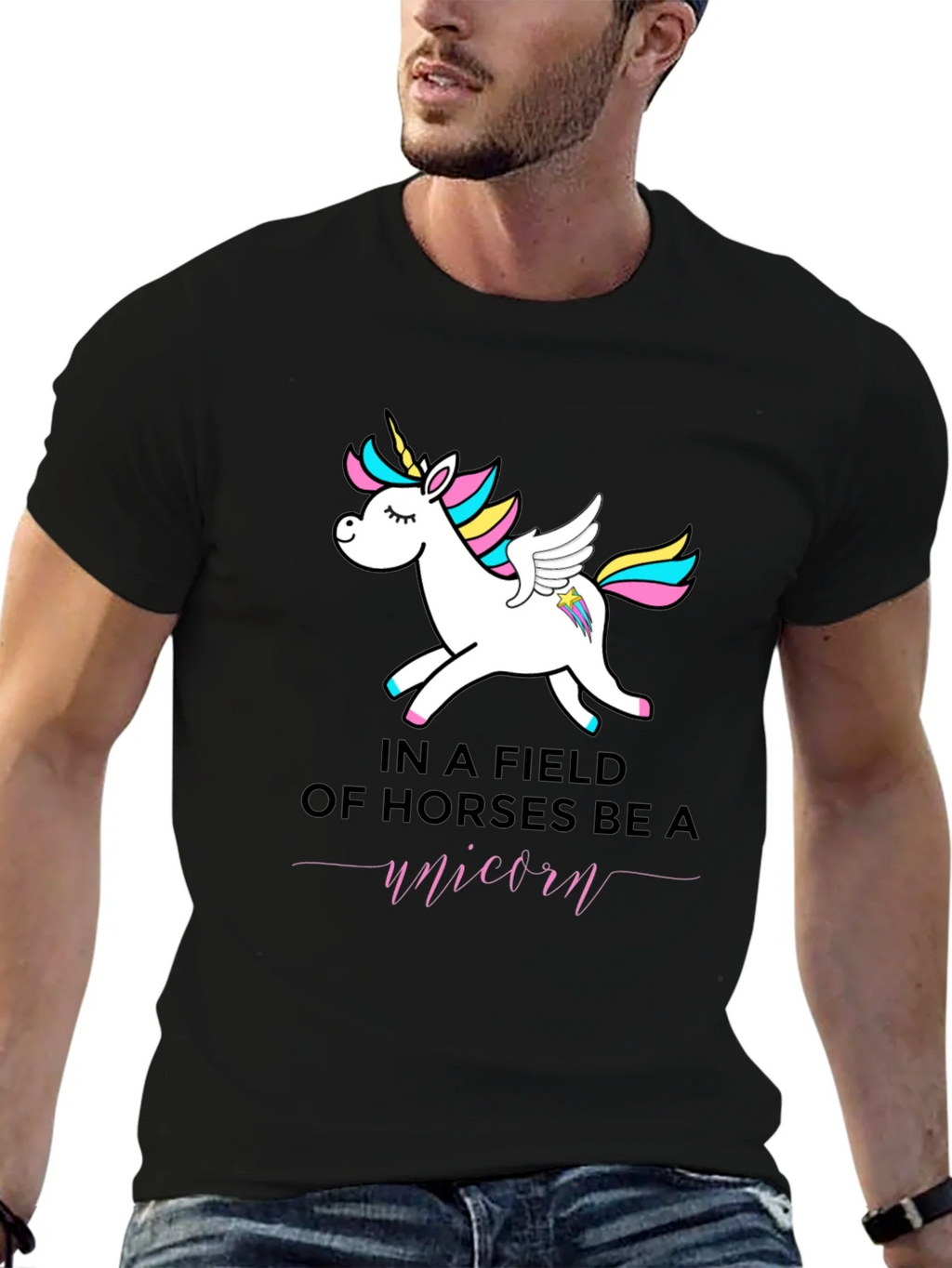 Be a Unicorn T-Shirt - Black product image 9