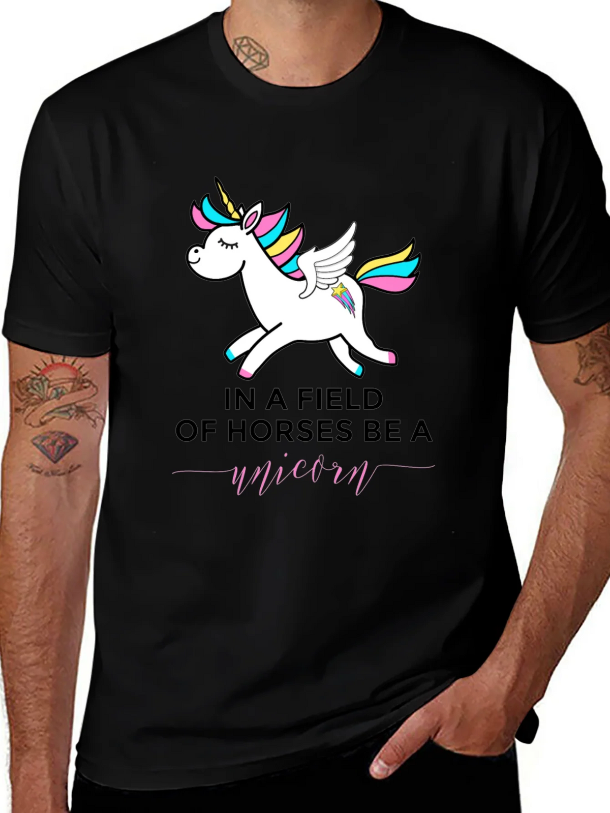 Be a Unicorn T-Shirt - Black product image 1