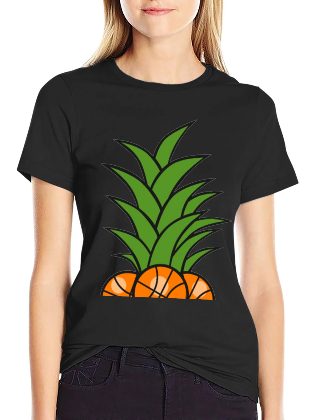 Pineapple Basketball Graphic T-Shirt product image 5