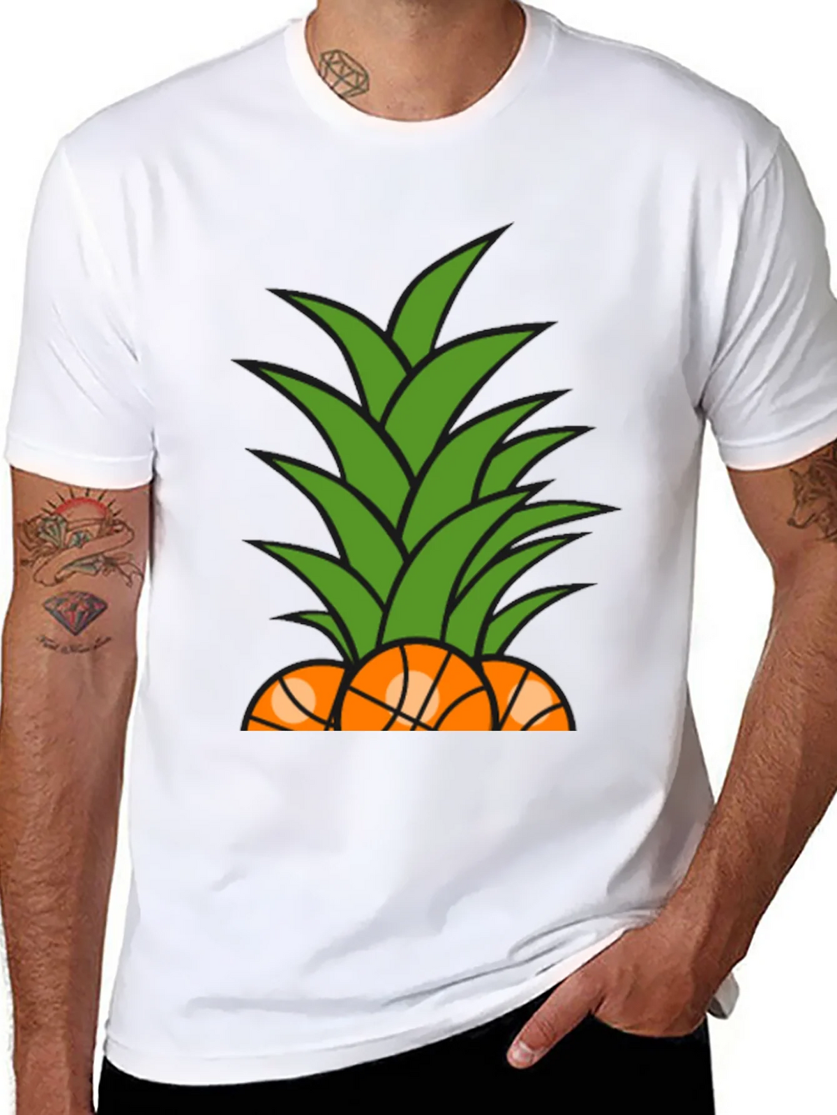 Pineapple Basketball Graphic T-Shirt product image 10