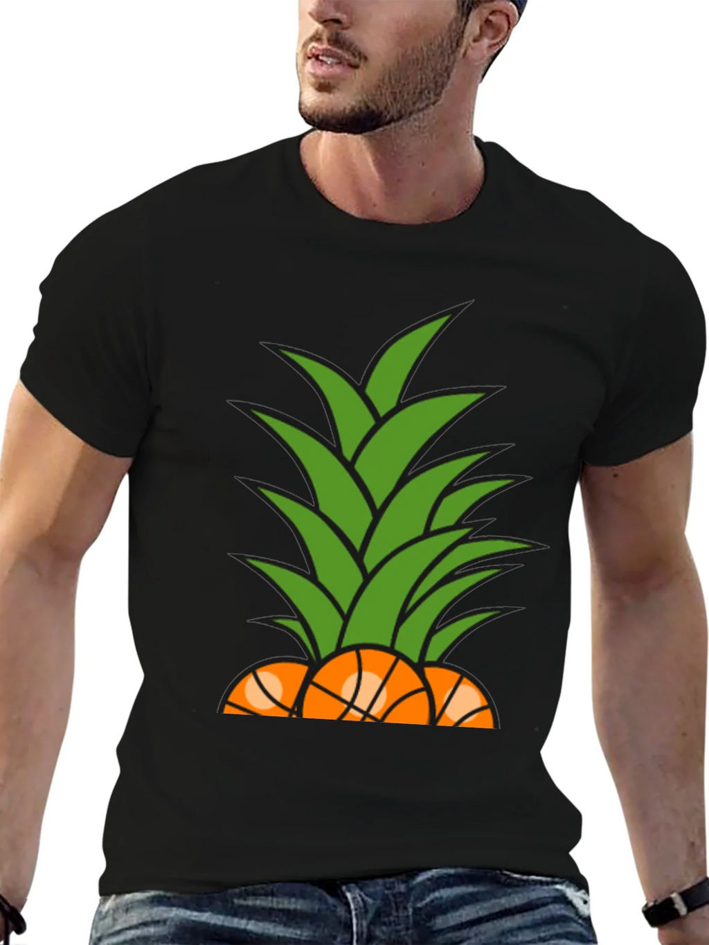 Pineapple Basketball Graphic T-Shirt product image 9