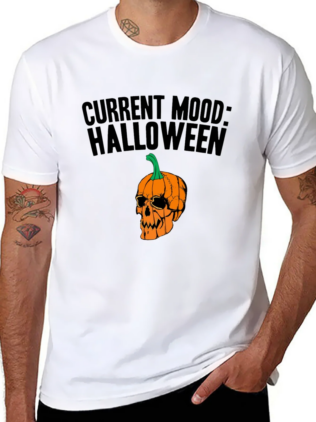 Halloween Mood Graphic Tee - Black Unisex T-Shirt product image 10