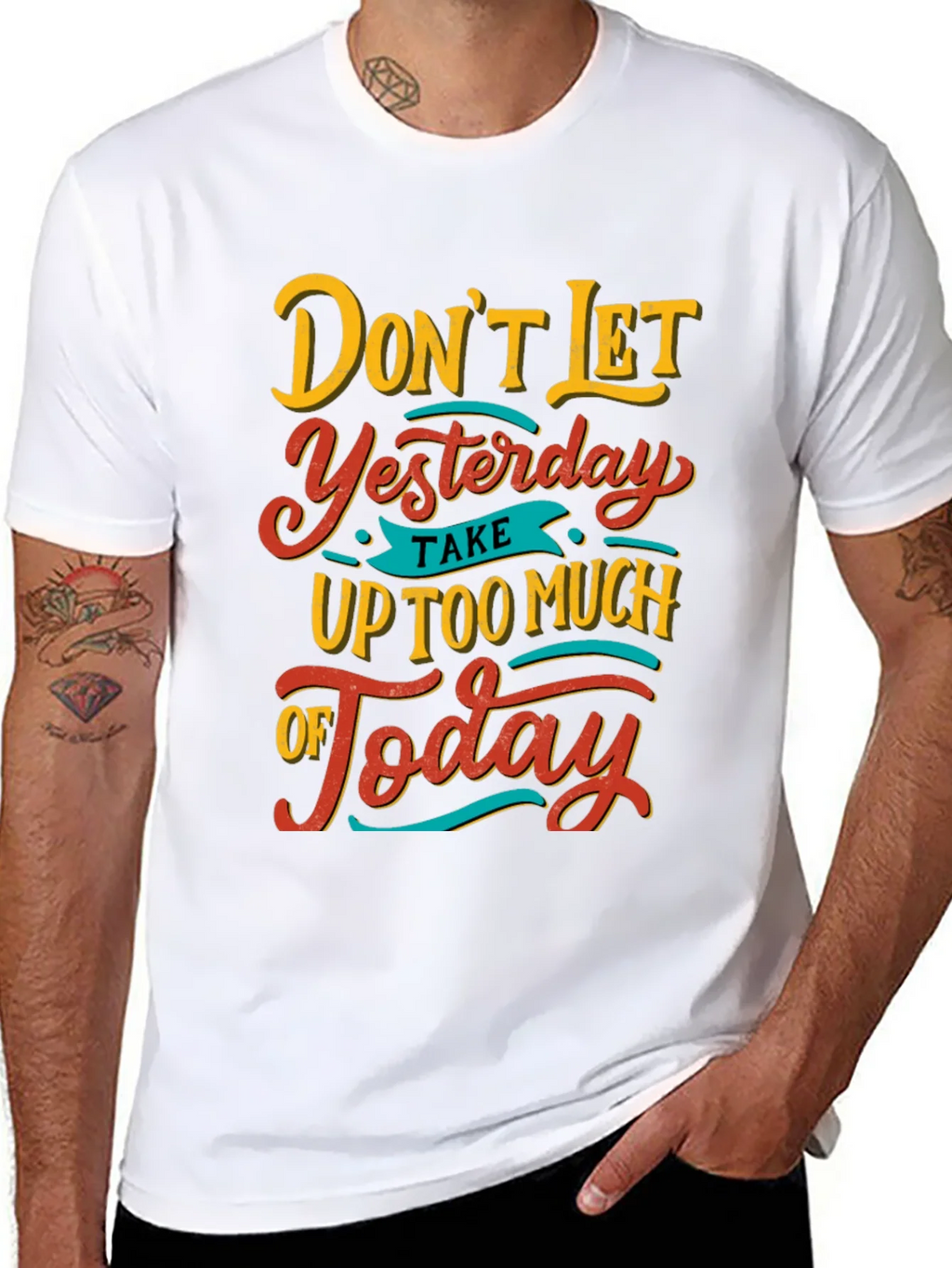 Inspirational Graphic Tee - Dont Let Yesterday T-Shirt product image 10