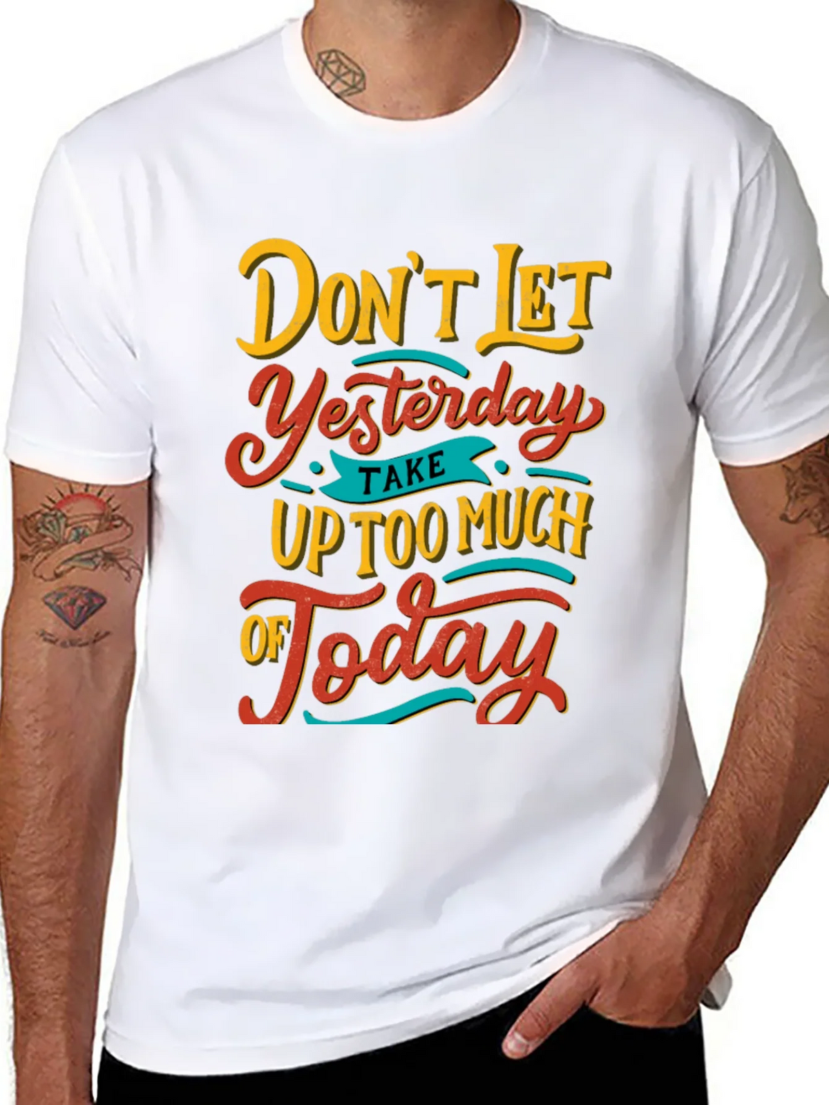 Inspirational Graphic Tee - Dont Let Yesterday T-Shirt product image 10