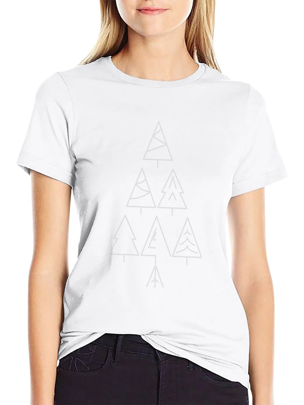Geometric Christmas Tree Graphic Tee product image 11