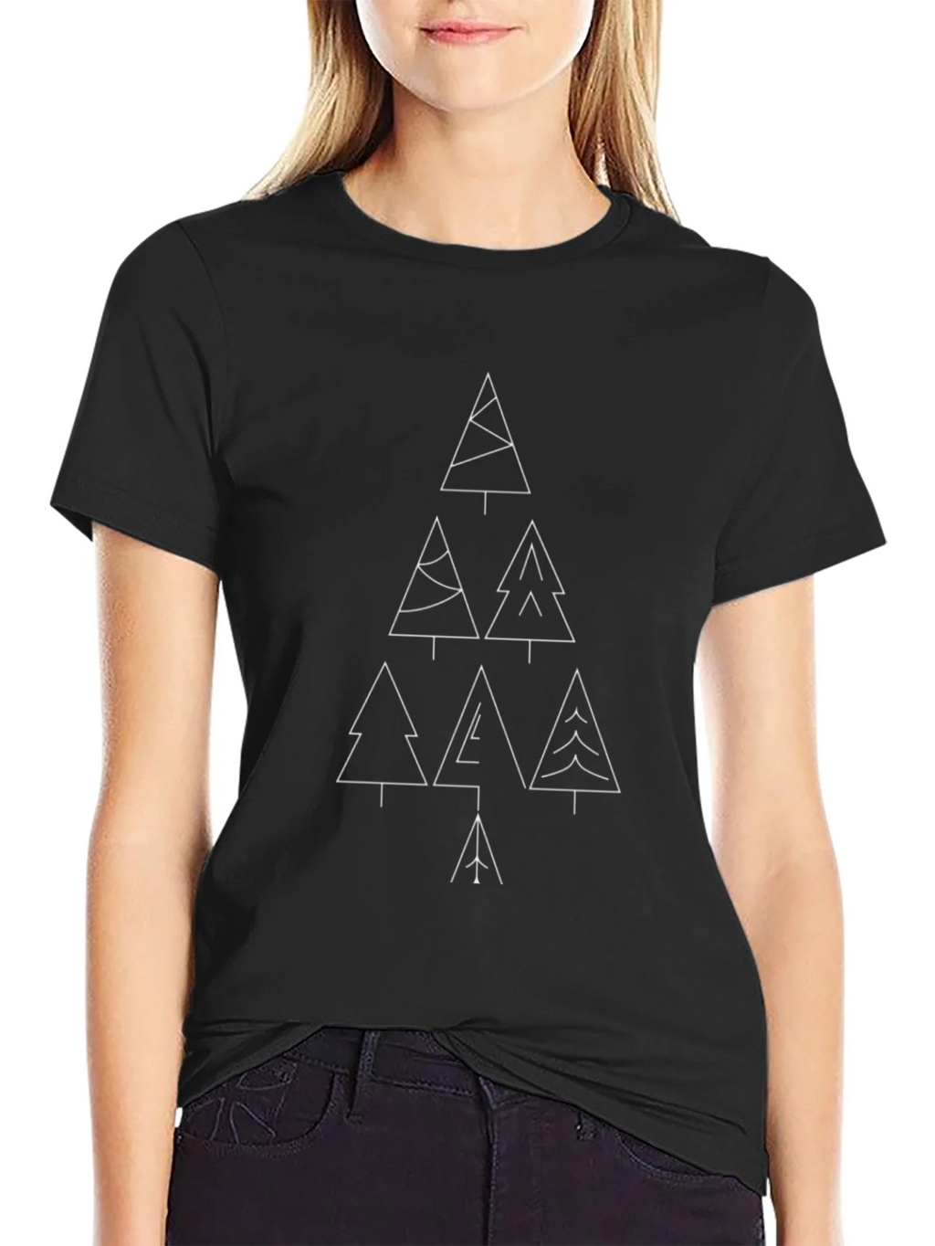 Geometric Christmas Tree Graphic Tee product image 5
