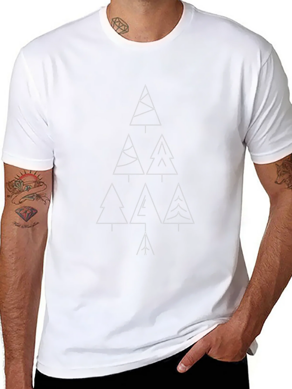 Geometric Christmas Tree Graphic Tee product image 10
