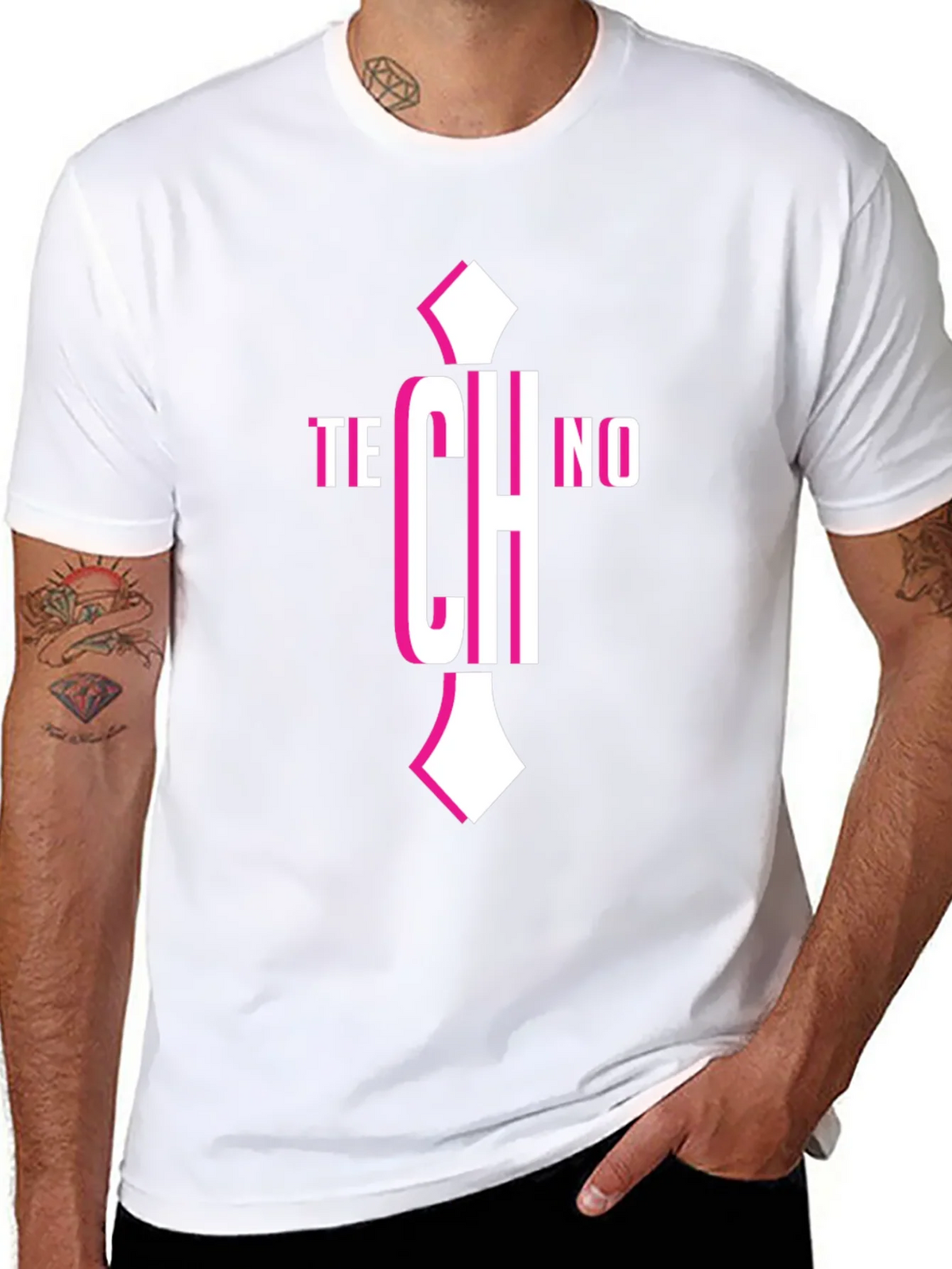 Techno Graphic Tee - Mens Short Sleeve Crew Neck Black product image 10