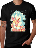 Bear Eating Fish Graphic T-Shirt product image 1