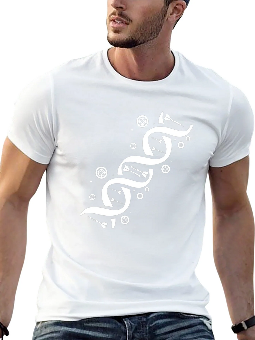 Darts DNA Graphic T-Shirt - Black Cotton Tee product image 4