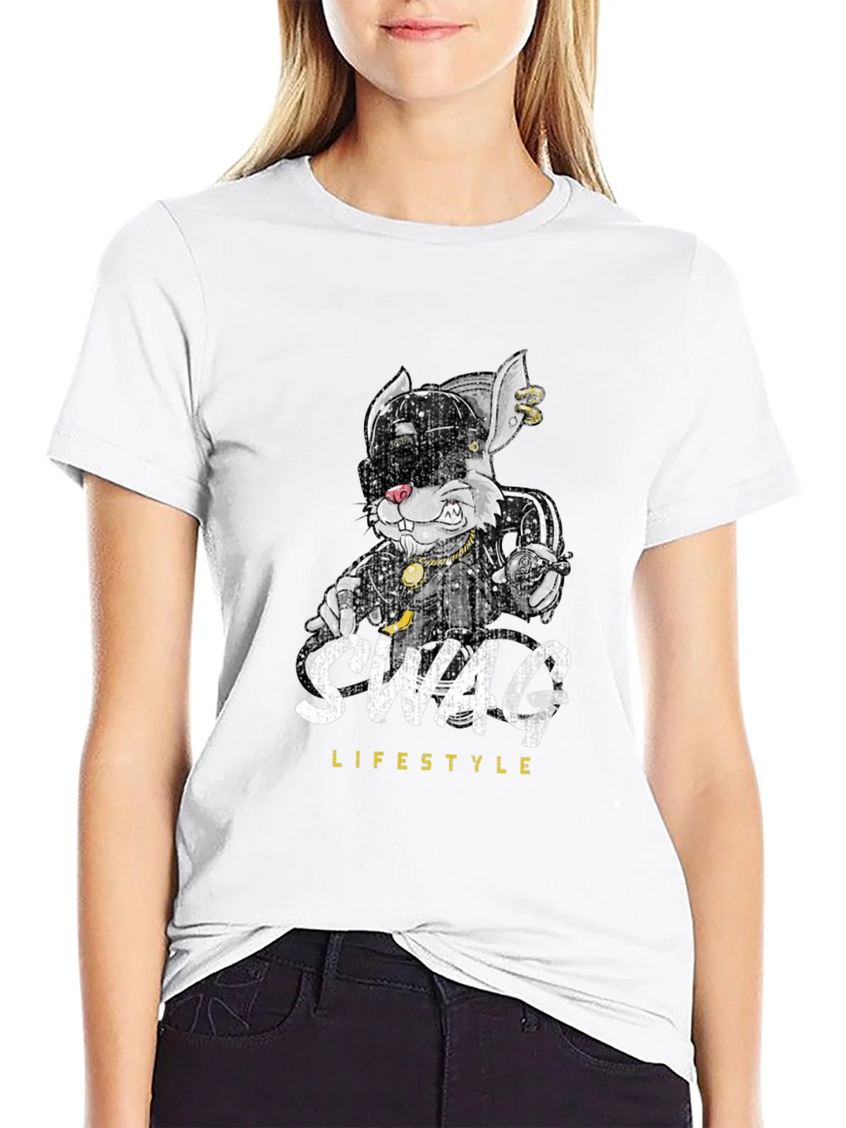 Swag Lifestyle Black Graphic T-Shirt product image 11