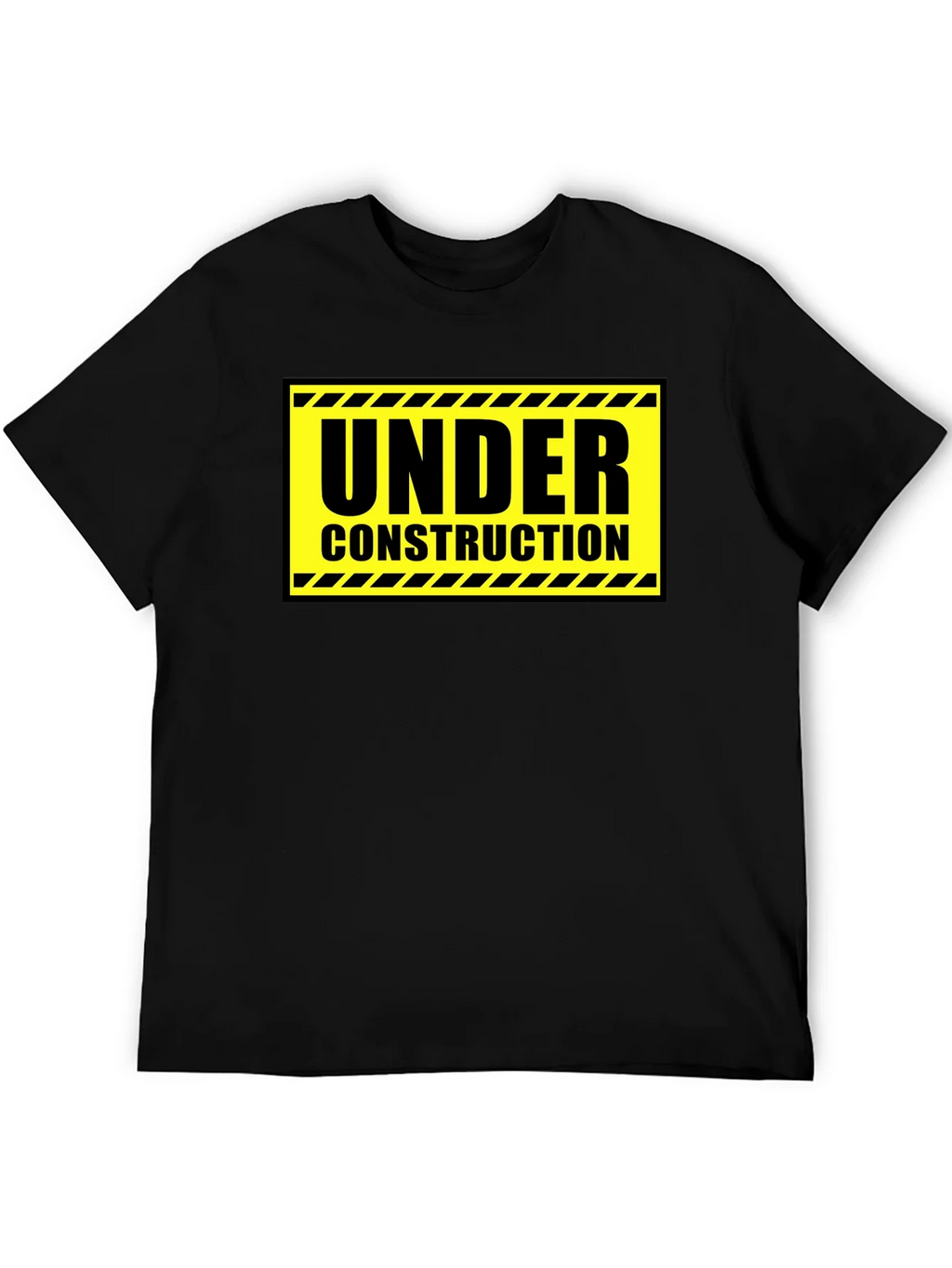 Under Construction Graphic Tee - Black Cotton Crew Neck product image 8
