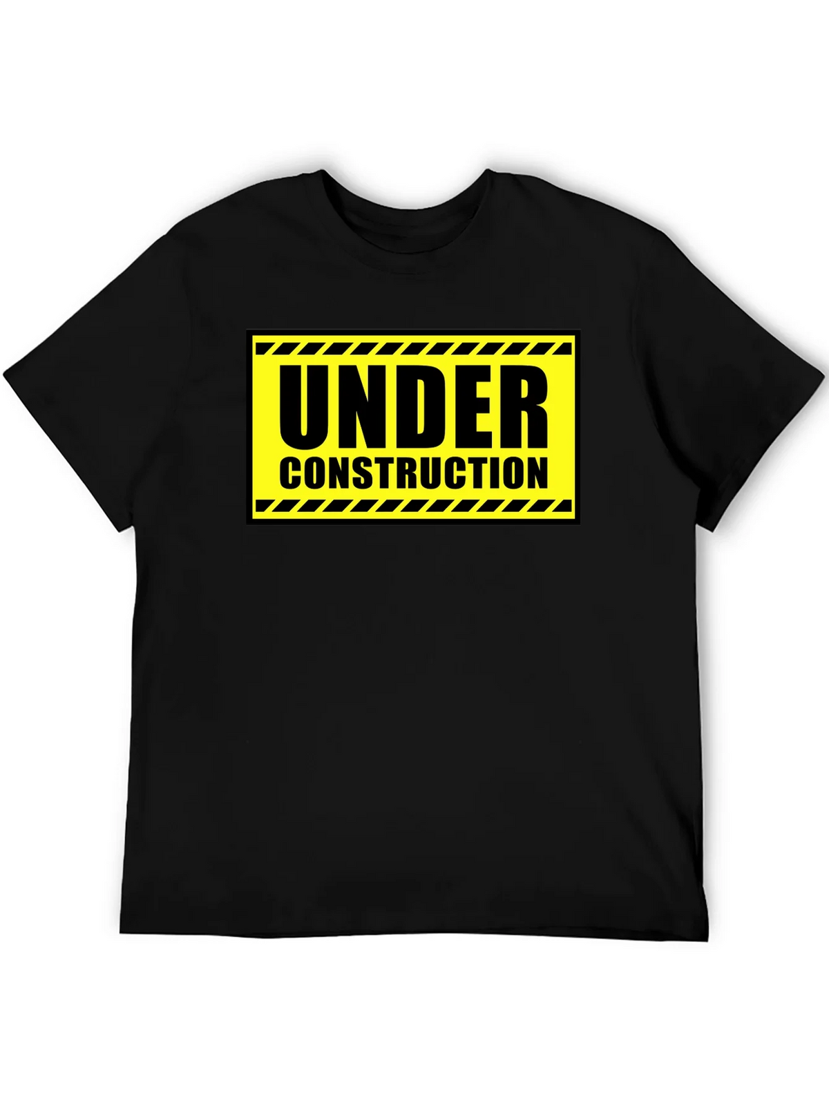 Under Construction Graphic Tee - Black Cotton Crew Neck product image 8
