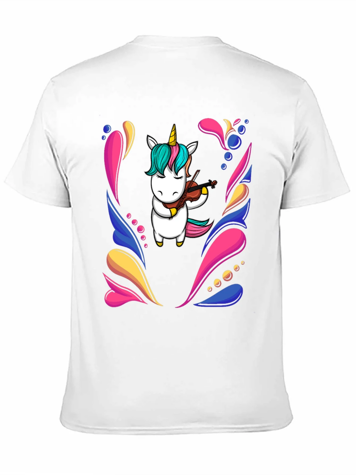 Unicorn Violinist Black T-Shirt product image 2