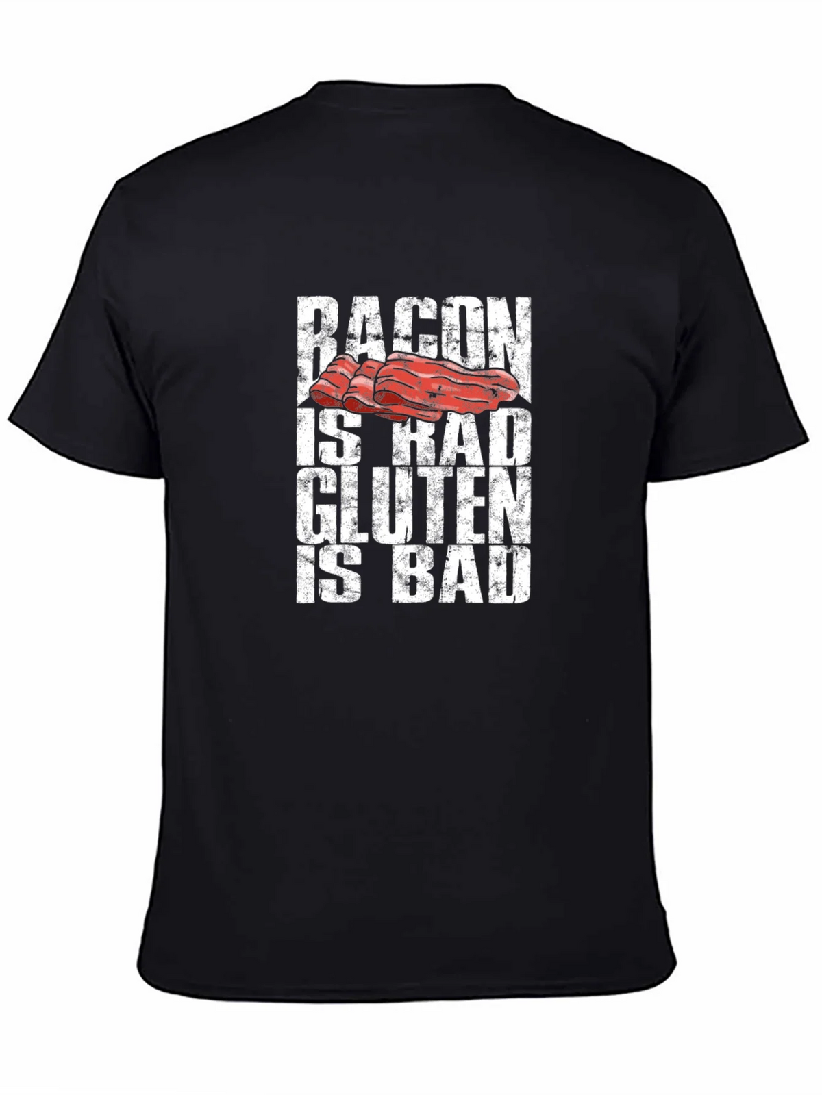 Bacon is Rad Gluten is Bad Graphic Tee product image 7