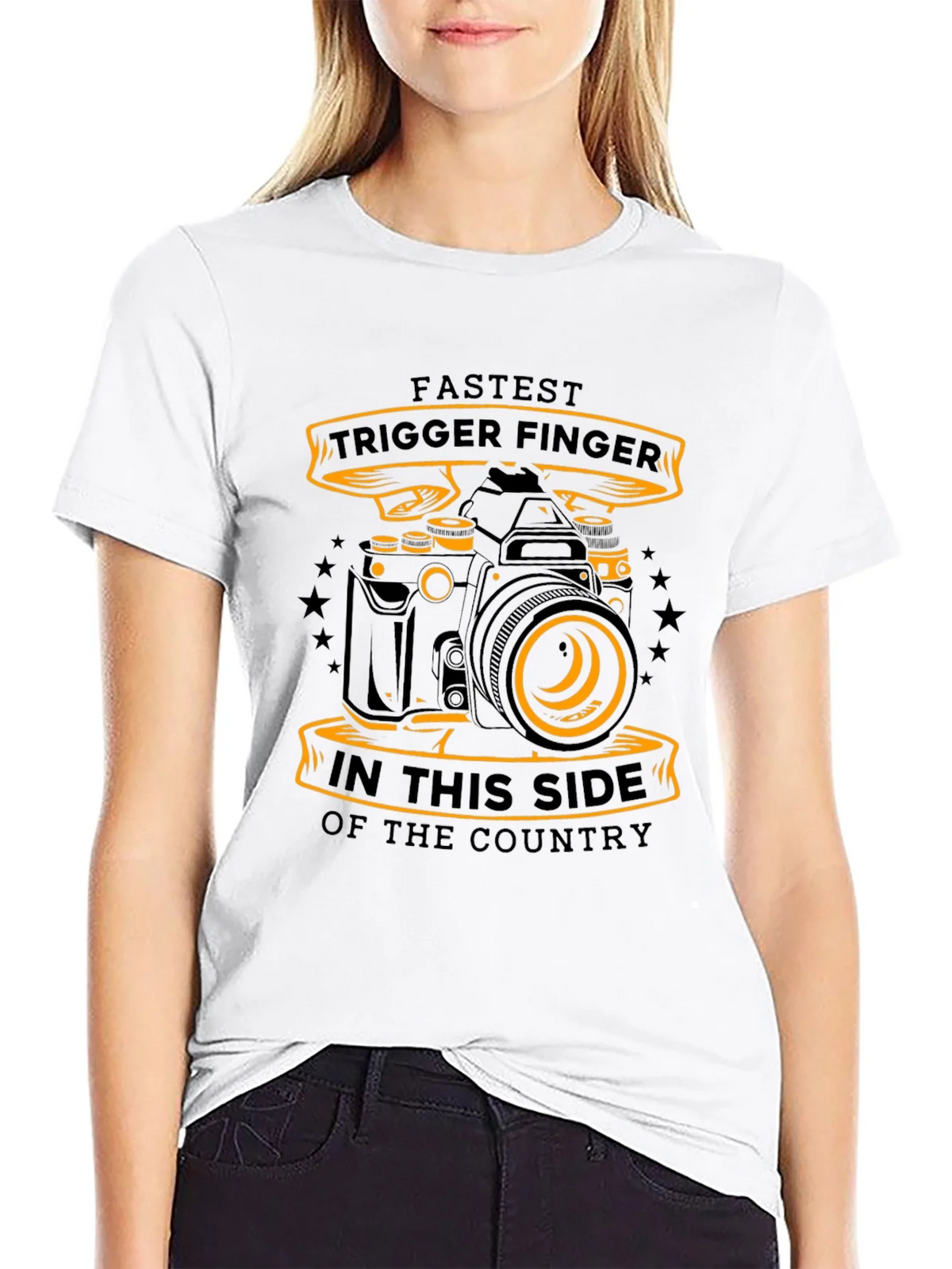 Fastest Trigger Finger Camera Graphic T-Shirt product image 11