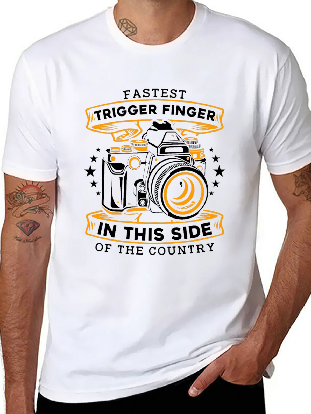Fastest Trigger Finger Camera Graphic T-Shirt product image 10
