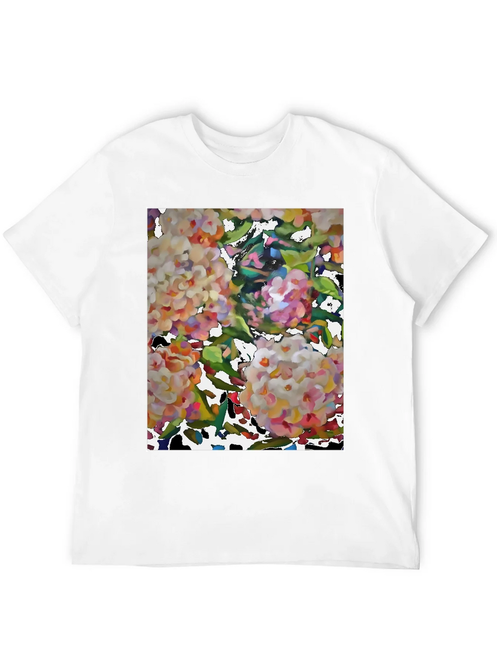 Floral Art Black T-Shirt product image 3
