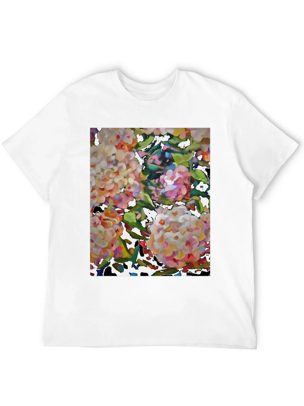Floral Art Black T-Shirt product image 3