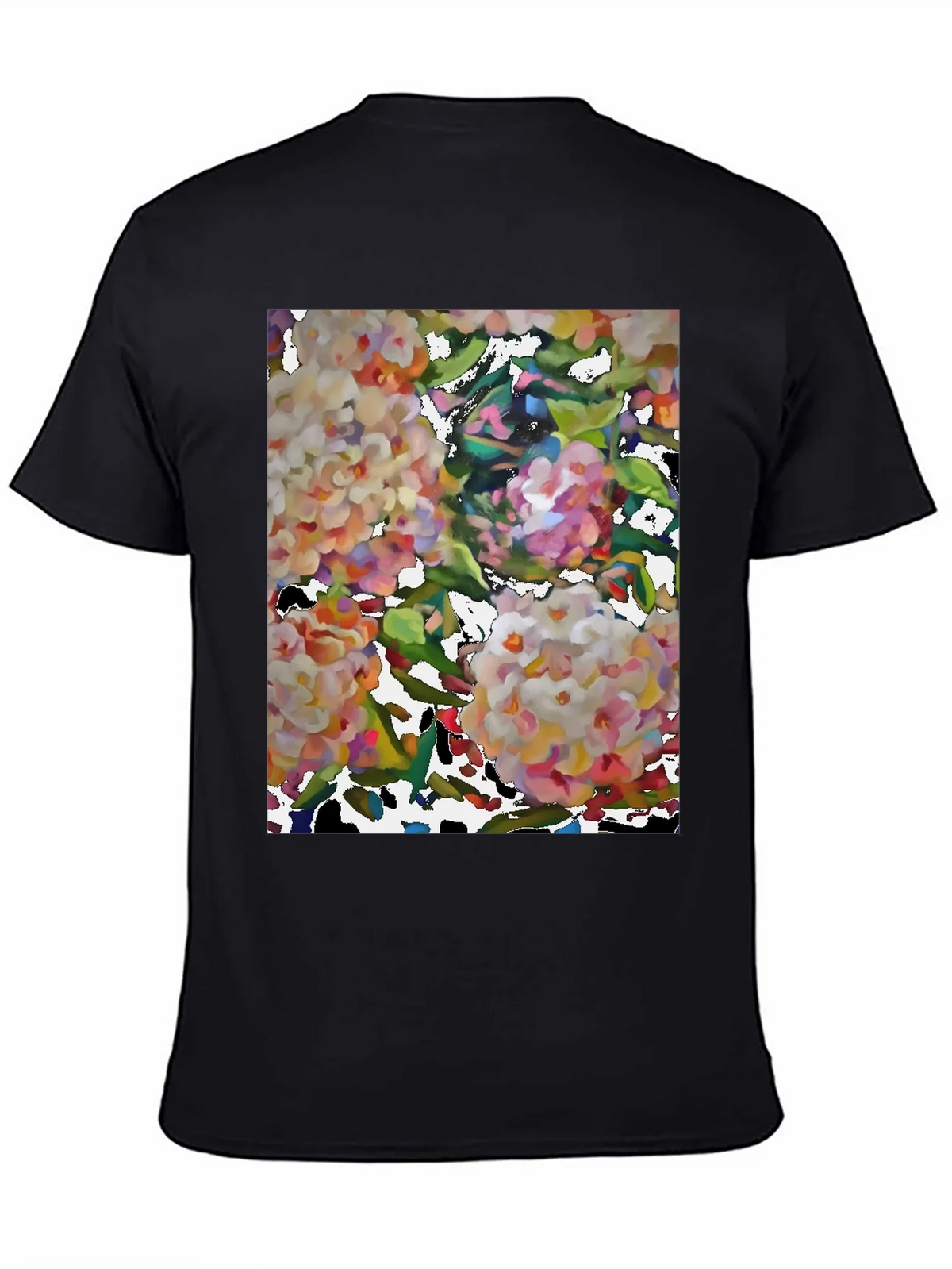 Floral Art Black T-Shirt product image 7