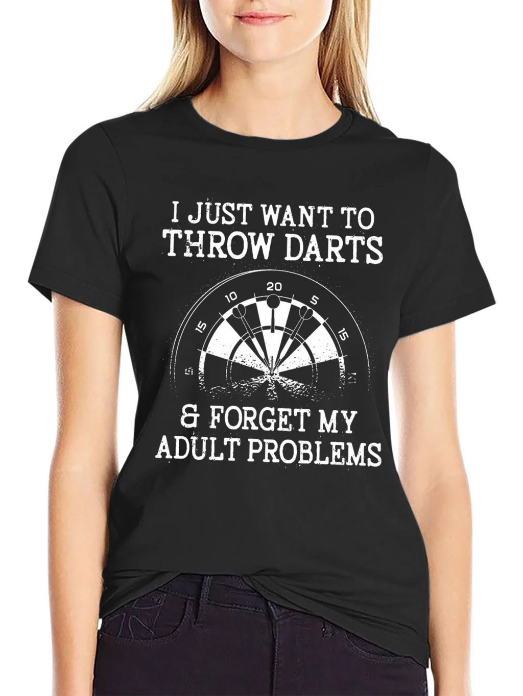 Throw Darts Adult Problems Graphic Tee product image 5