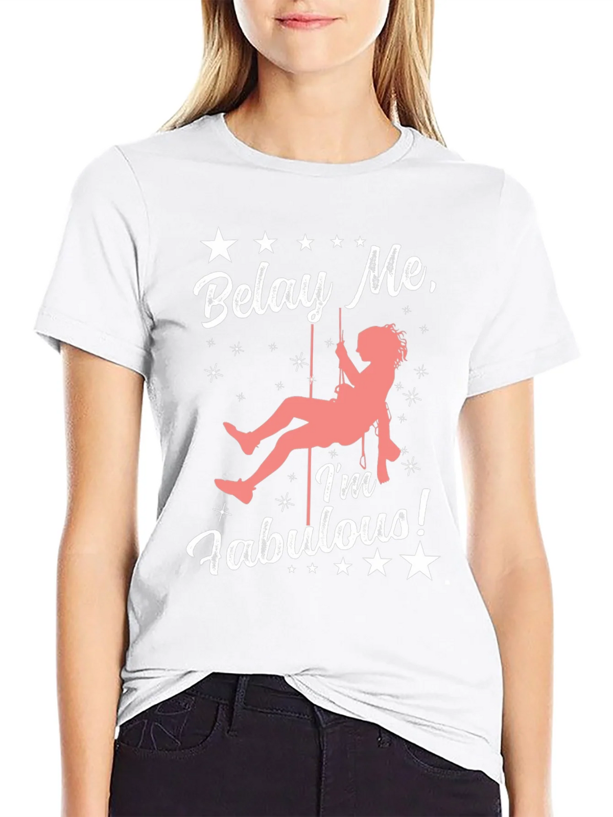 Belay Me Im Fabulous Rock Climbing T-Shirt product image 11