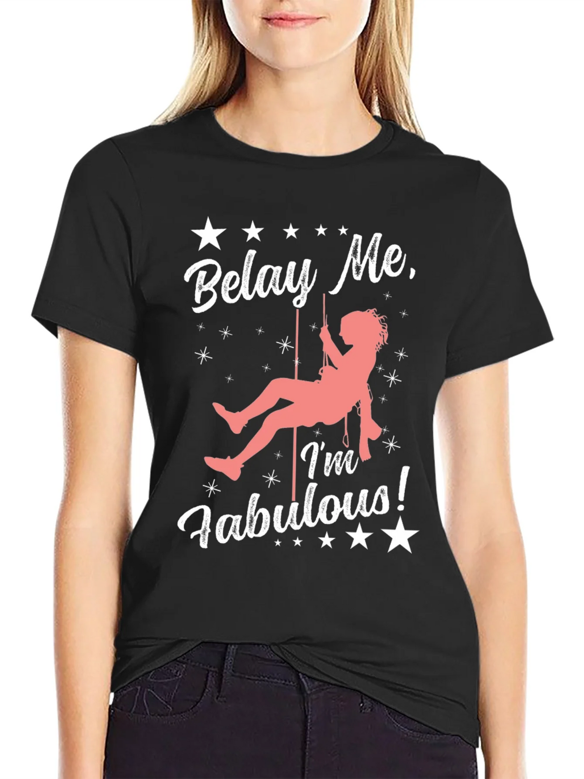 Belay Me Im Fabulous Rock Climbing T-Shirt product image 5