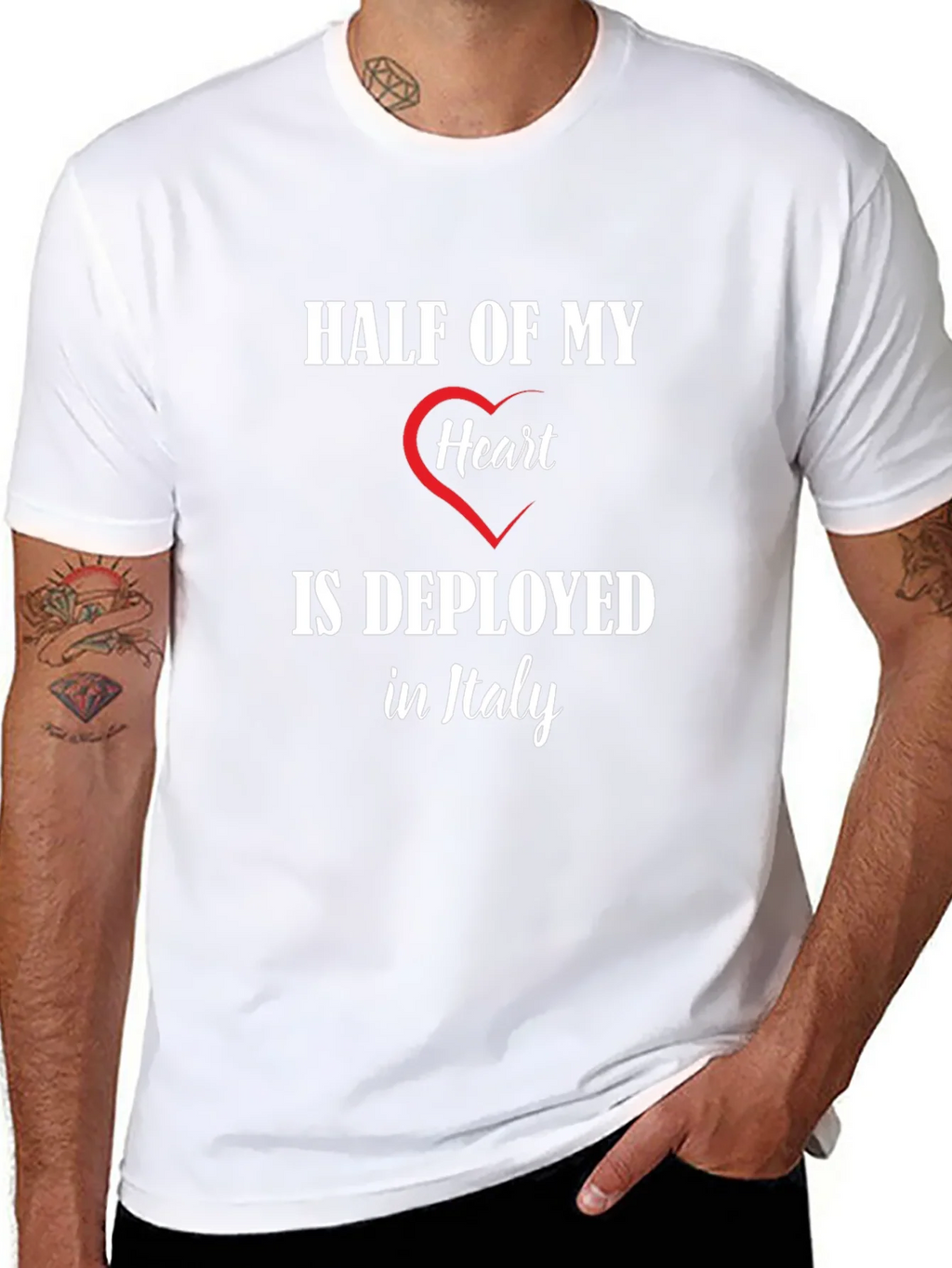 Half of My Heart is Deployed in Italy T-Shirt product image 10