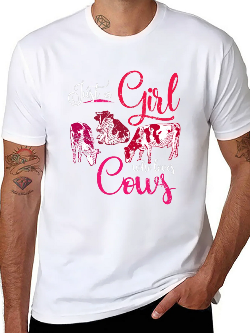 Just A Girl Who Loves Cows Graphic Tee product image 10