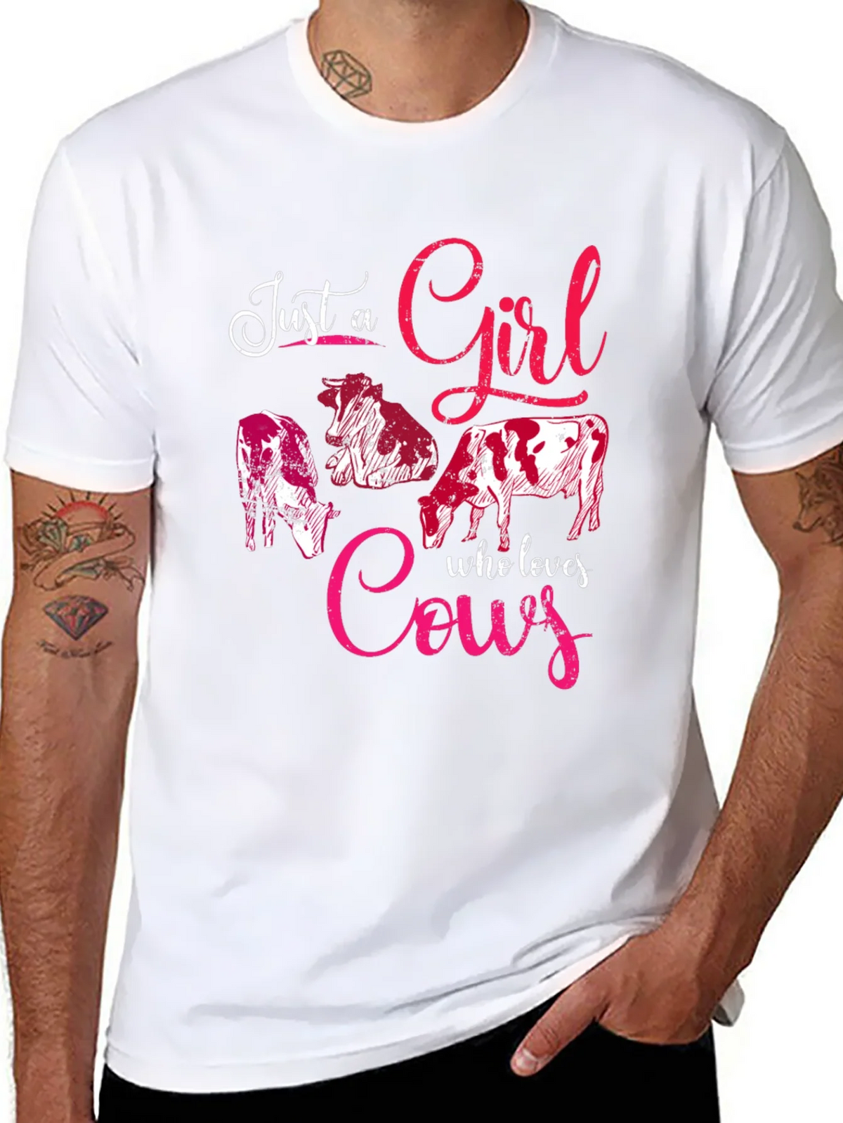 Just A Girl Who Loves Cows Graphic Tee product image 10