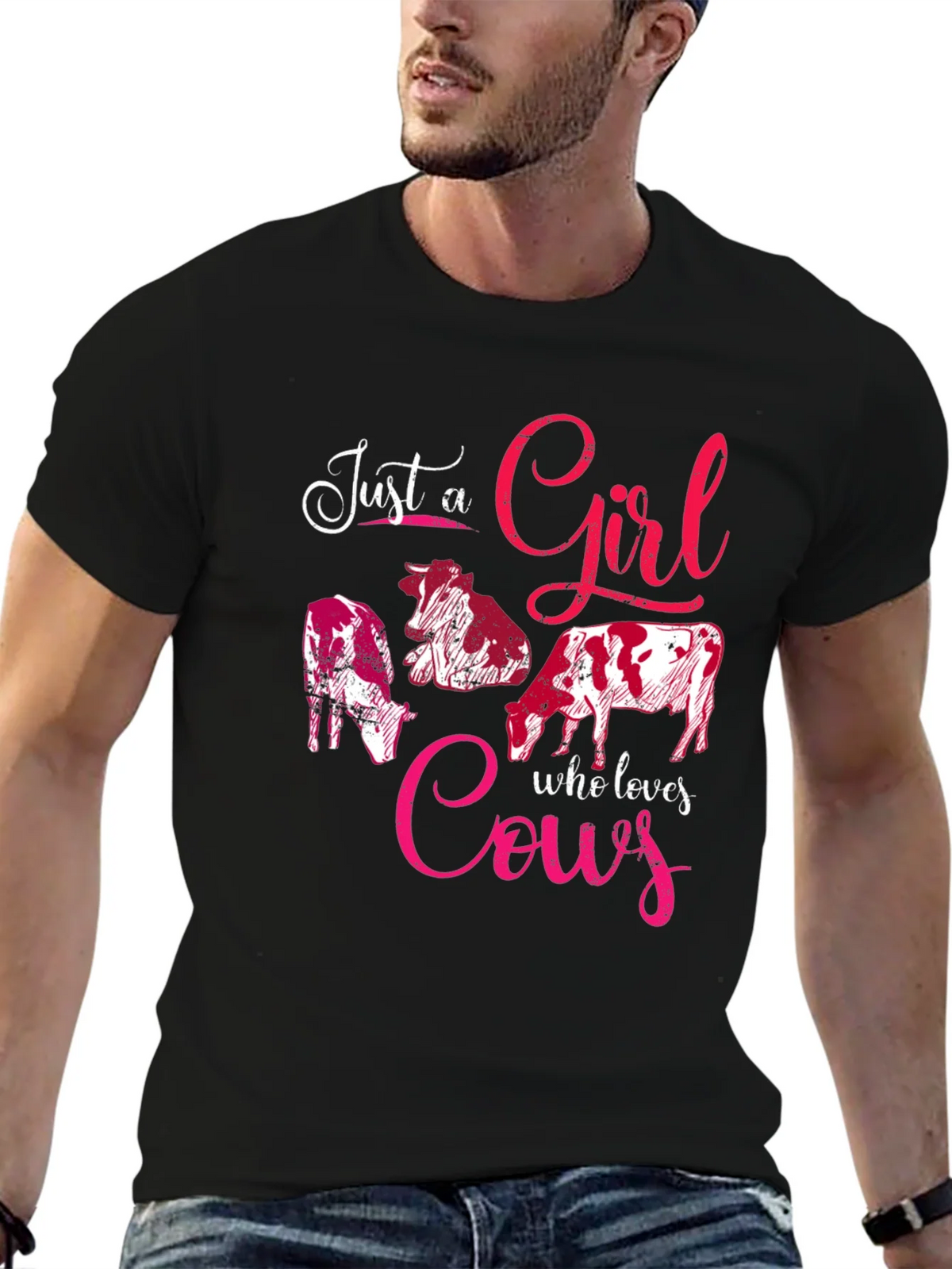 Just A Girl Who Loves Cows Graphic Tee product image 9