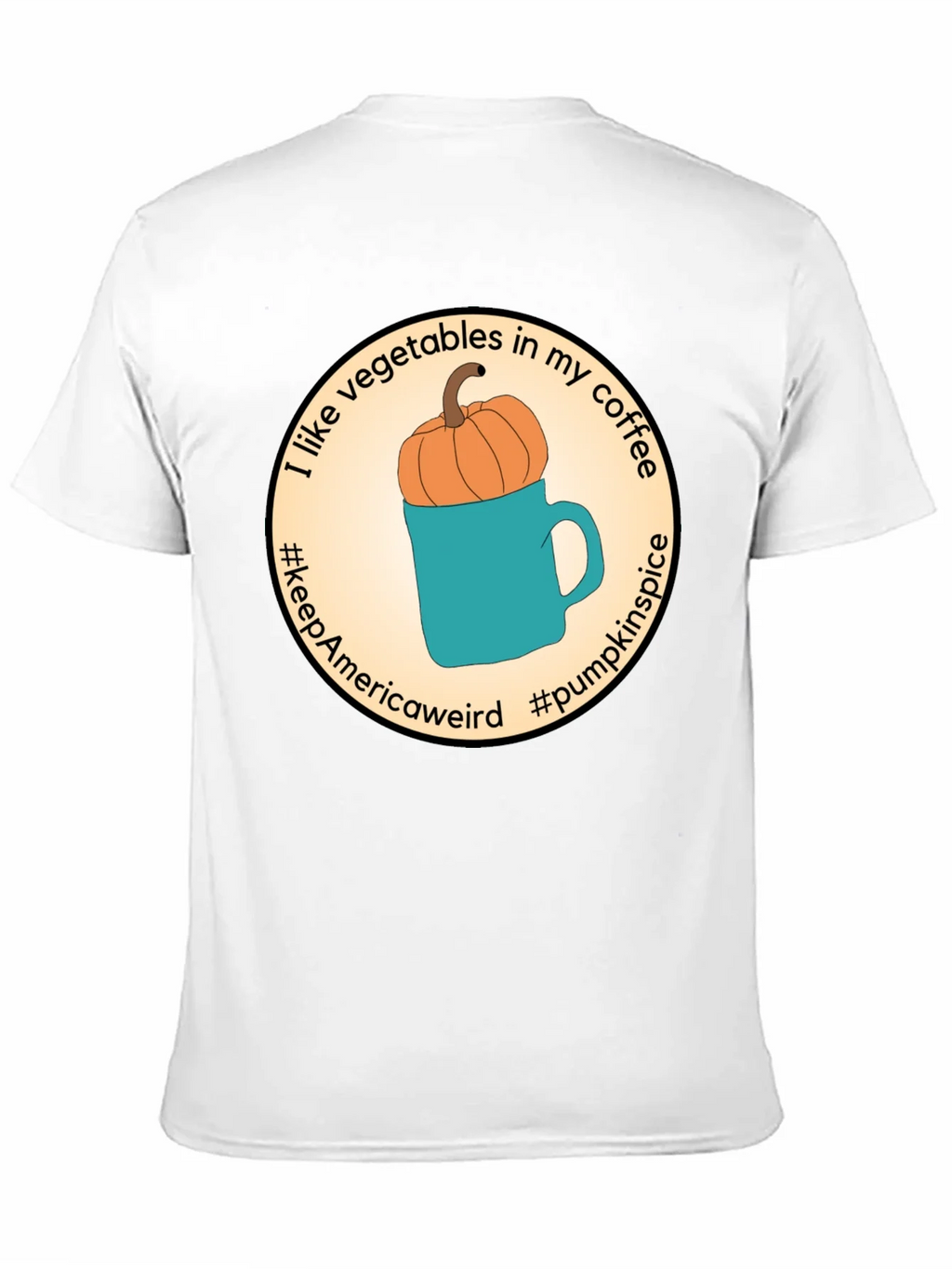 Vegetable Coffee T-Shirt Pumpkin Spice Tee