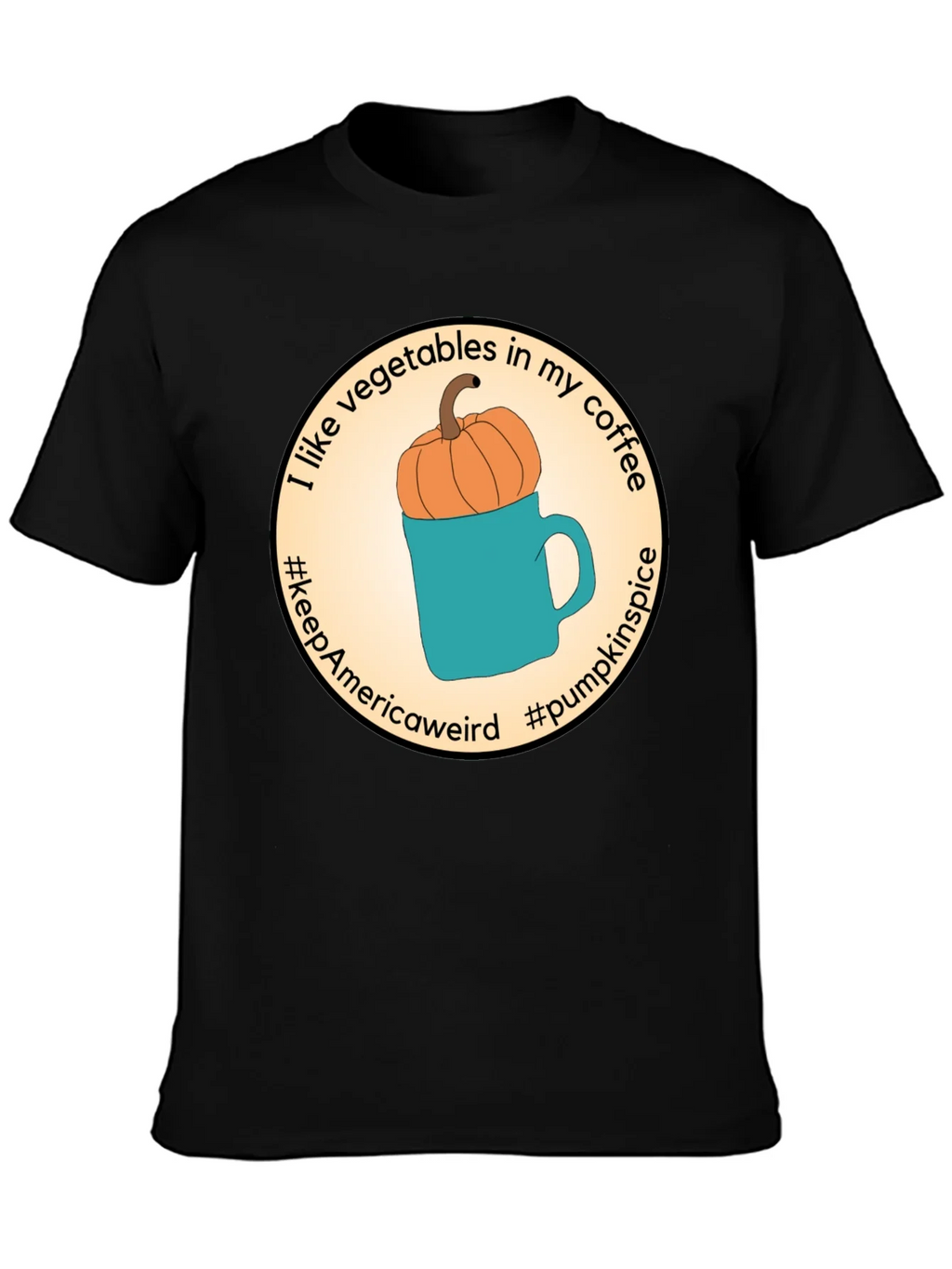 Vegetable Coffee T-Shirt Pumpkin Spice Tee