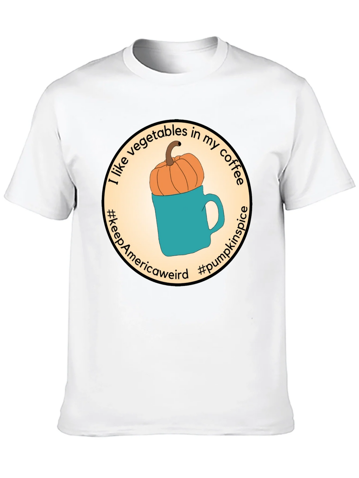 Vegetable Coffee T-Shirt Pumpkin Spice Tee