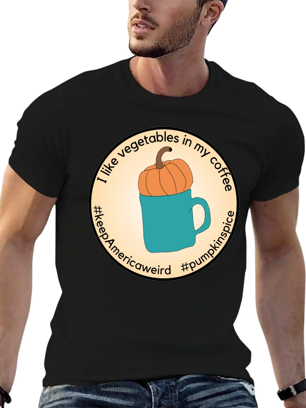Vegetable Coffee T-Shirt Pumpkin Spice Tee