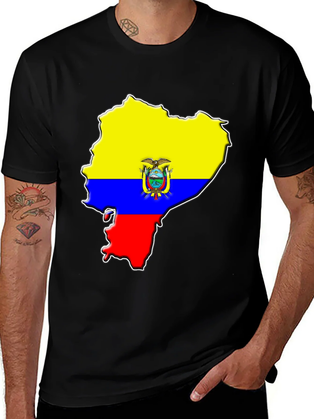 Ecuador Flag Map Graphic T-Shirt product image 1