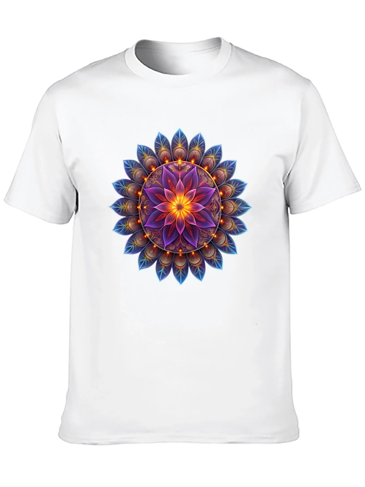 Floral Mandala Graphic Tee - Black Cotton Blend product image 12