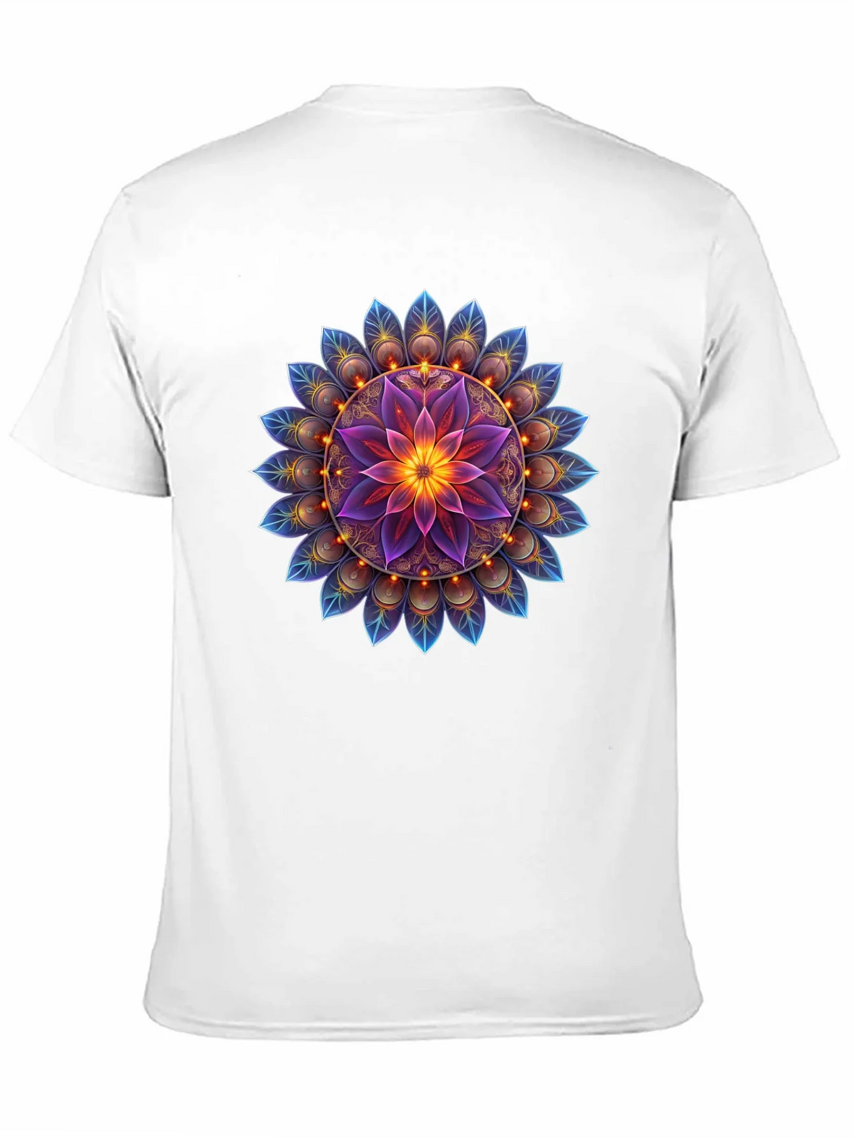 Floral Mandala Graphic Tee - Black Cotton Blend product image 2