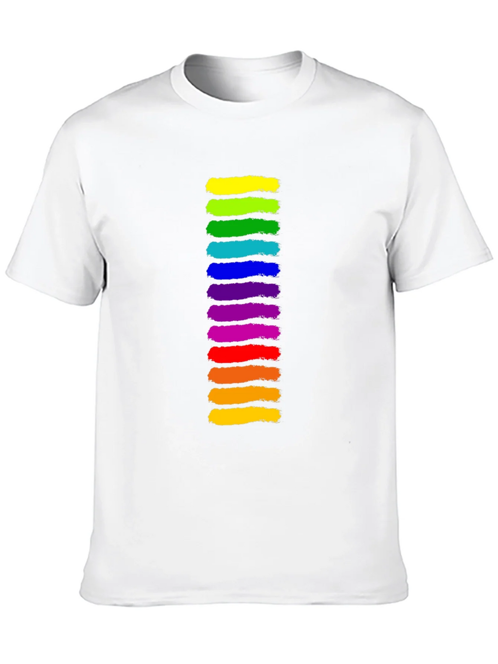 Rainbow Stripe Graphic Black T-Shirt product image 12