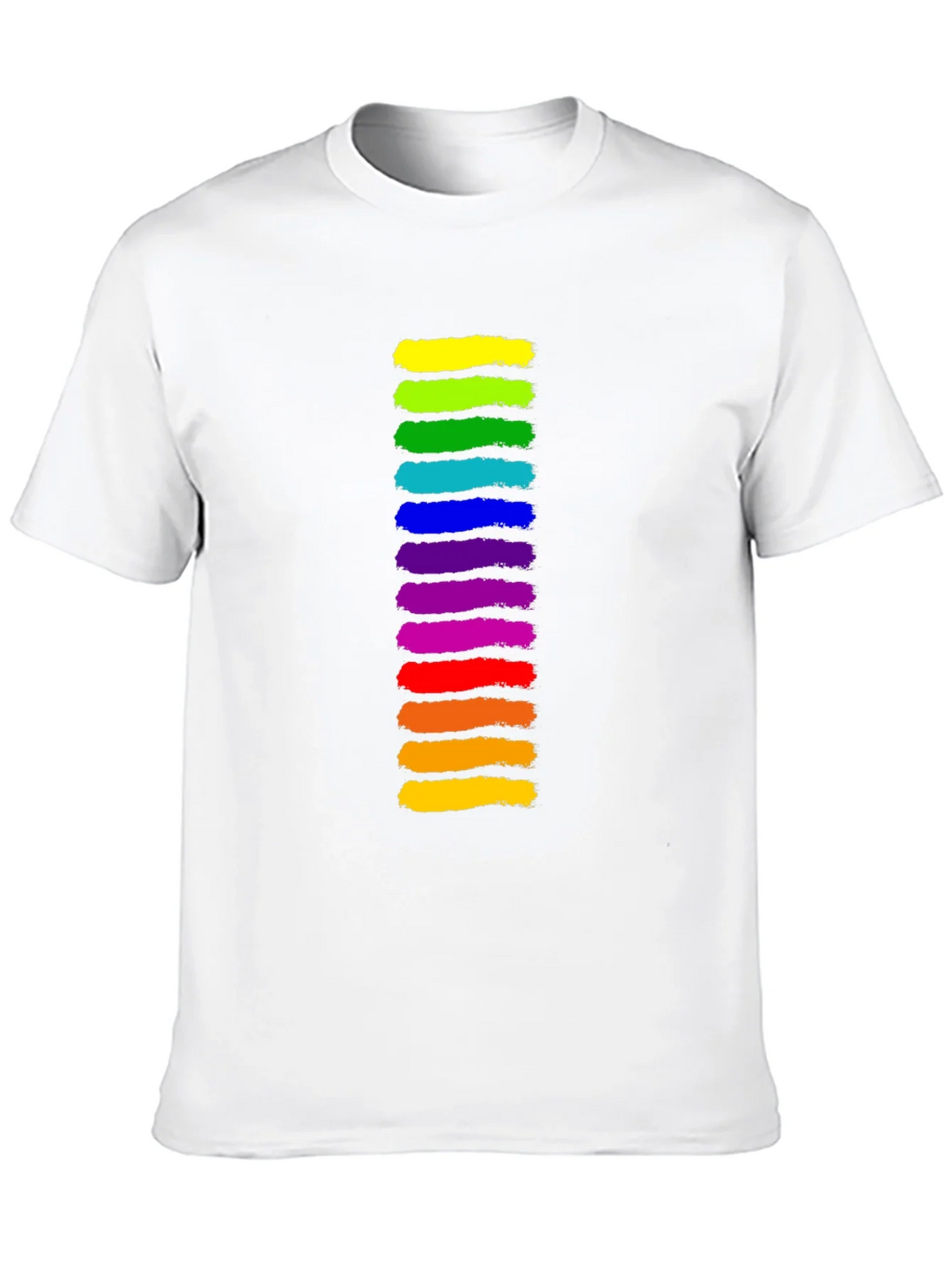 Rainbow Stripe Graphic Black T-Shirt product image 12